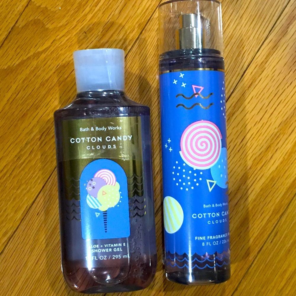 NWT Bath & Body Works Cotton Candy Clouds Two Piece Set